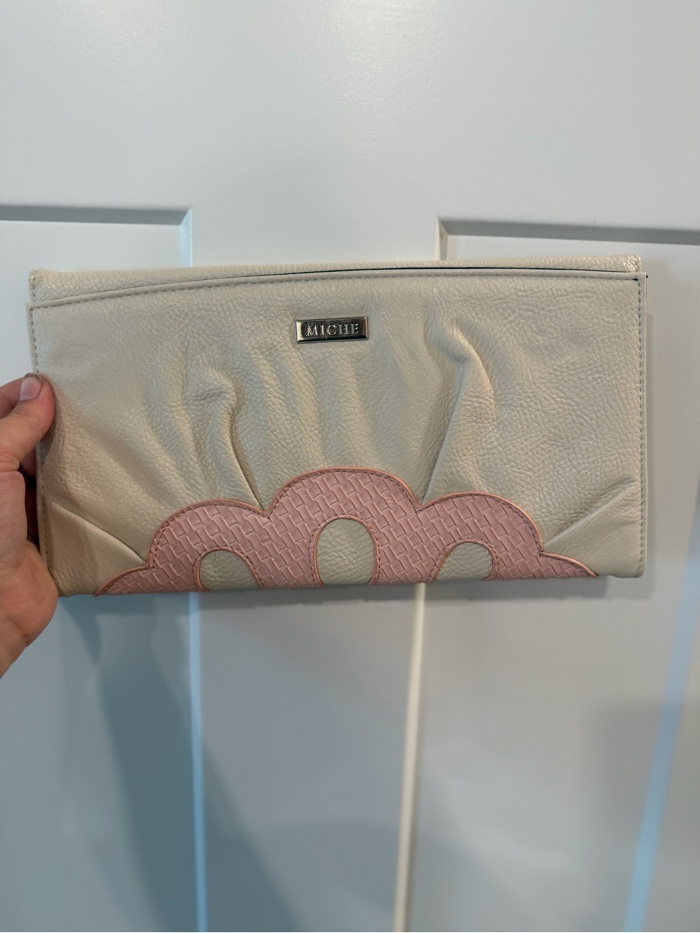 Retired Miche Classic Virginia Purse Shell Cream and Pink